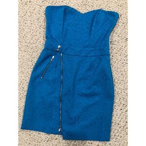 Laundry By Design Turquoise Strapless Cocktail Dress - Size 8